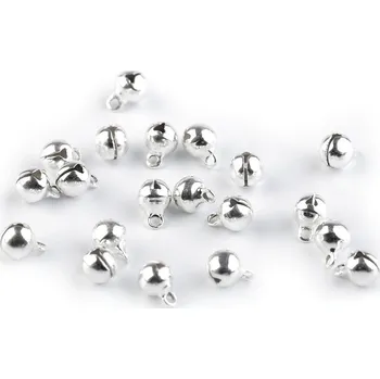 Vánoce Rolničky Ø6 mm - stříbrná (20 ks)