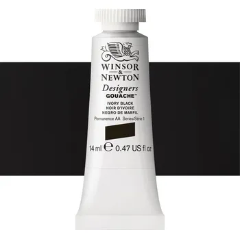 Vodová barva Kvašová barva Winsor & Newton - Ivory Black Balení: 14 ml
