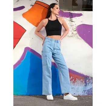 Sinsay - Džíny wide leg - modrá - ZB185-50J - ZB185-50J-38-1