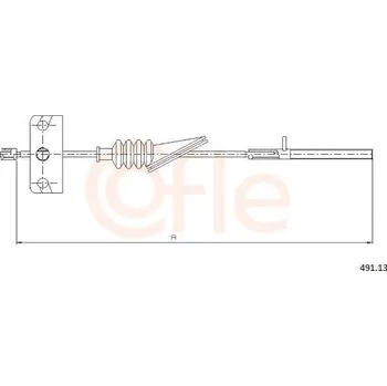 Lanko parkovací brzdy Tažné lanko, parkovací brzda COFLE 491.13