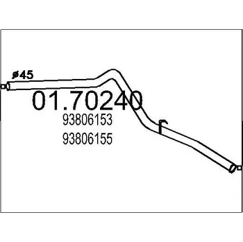 Výfuková trubka Výfuková trubka MTS 01.70240