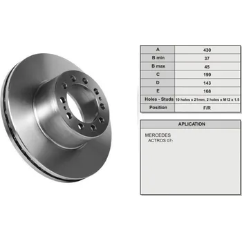Brzdový kotouč kotouč brzdový MB ACTROS MP2,MP3 JURID
