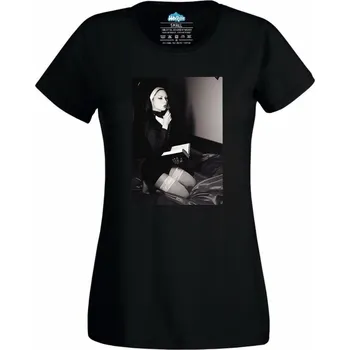 Dámské tričko Dámské tričko Hříšná Jeptiška (Skladem XS-4XL) (Velikost: 3XL, Barva: Černá)