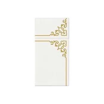 Papírový ubrousek Ubrousky na příbory PAW AIRLAID 40x40 cm Elegant Frame Gold, [25 ks],rychlé dodání