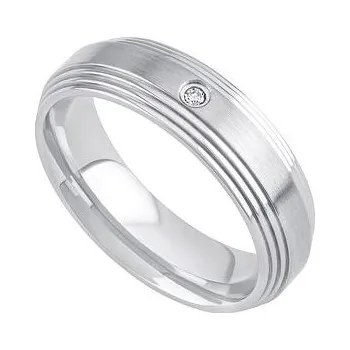 Prsten L´AMOUR prsten snubní pro ženy z chirugické oceli velikost obvod 53 mm RRC2030-Z-obvod 53 mm