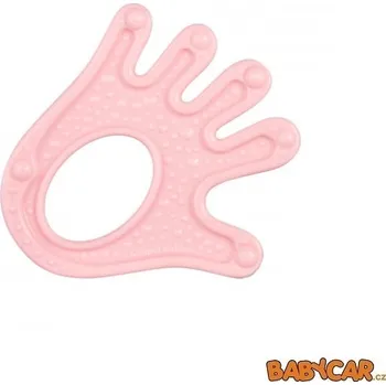 CANPOL BABIES elastické kousátko Ruka/Růžová