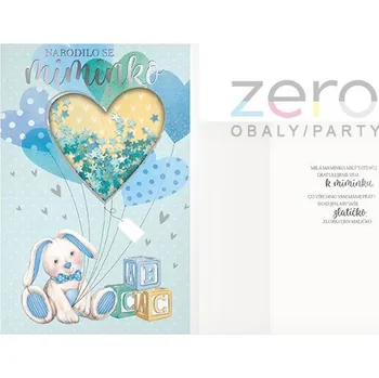 Přání s textem k narození + obálka - chlapeček II