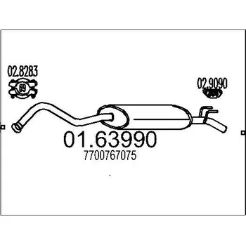 Tlumič výfuku Zadní tlumič výfuku MTS 01.63990