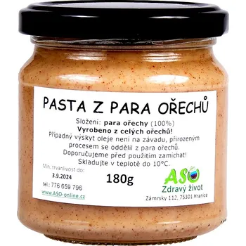 ASO - Zdravý život Pasta z para ořechů Hmotnost: 180g
