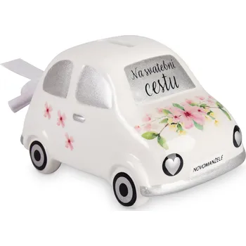 Pokladnička Albi Svatební pokladnička na svatební cestu auto bílé