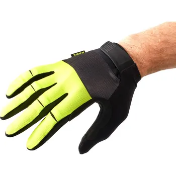 Cyklistické rukavice Pánské rukavice TREK Prstové rukavice Circuit Full-Finger, Radioactive Yellow - L