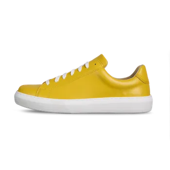 Dámské tenisky Vasky Glory Yellow - Dámské kožené tenisky / botasky žluté | česká výroba ze Zlína 39 EU