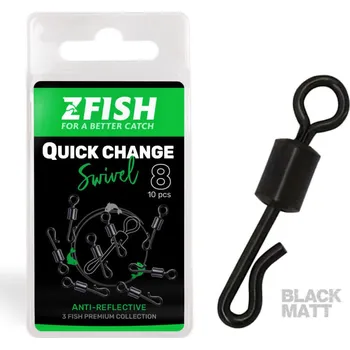 Zfish obratlík Quick Change Swivel Matt Velikost: 8, Nosnost (kg): 28kg