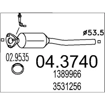 Katalyzátor Katalyzátor MTS 04.3740
