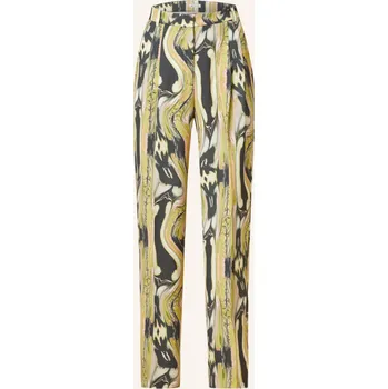 Dámské kalhoty Mrs & Hugs Dámské Marlene Kalhoty, žlutá / světle zelená /...