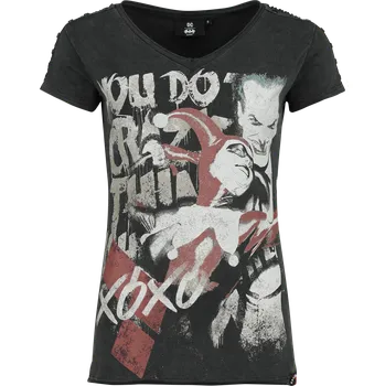 Tričko z Batman - Harley Quinn & Joker - Ženy - černá