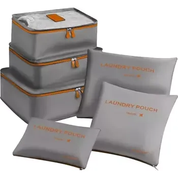 Příslušenství k zavazadlu HomeLife Cestovní organizéry sada 6 ks, šedá