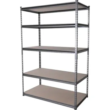 Dílenský regál Rojaplast Pozinkovaný regál šedý 120 x 60 x 180 cm 5 polic