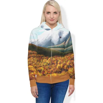 Dámská mikina UTOPY Dámská sportovní mikina Mountain Valley fullprint na zip Velikost: XXL