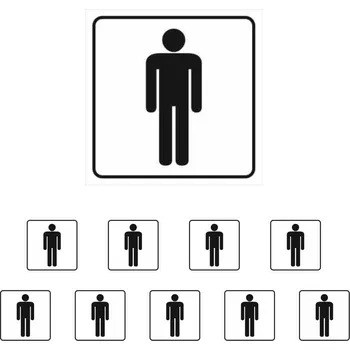 Značení Walteco WC Muži, 80x80mm, samolepka Množství: 10 ks