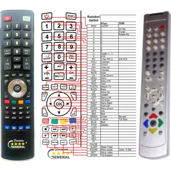 Dálkový ovladač ECG 26LC02, 30LC02, 42PHD62, 42PL02 - kompatibilní značkový dálkový ovladač General