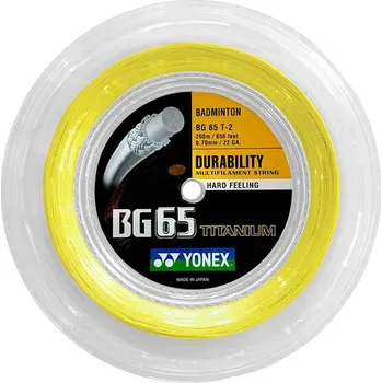 Raketový sport badmintonový výplet YONEX BG 65 TITANIUM (200m) žlutá