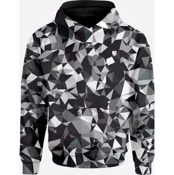 Dámská mikina UTOPY Pánská Dámská sportovní mikina Black Crystal fullprint Velikost: L