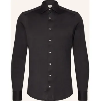 Pánská košile Stenströms Pánská Žerzejová Košile Slim Fit, černá, 40