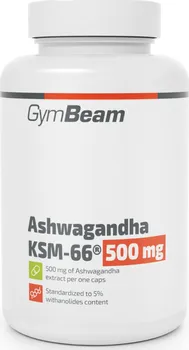 Přírodní produkt GymBeam Ashwagandha KSM-66 500 mg 90 cps.