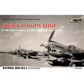 Plastikový model Rising Decals 1/48 Decal Sharkmouth Unit (5x camo)
