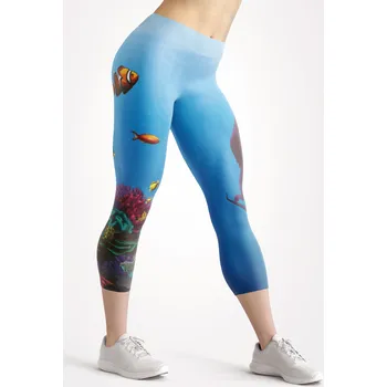 Dámské legíny UTOPY 3/4 Dámské sportovní legíny Coral World Velikost: XL