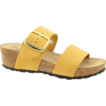 Dámské pantofle EASY'N ROSE Dámské kožené žluté pantofle 895-011-GIALLO-255 Velikost 38