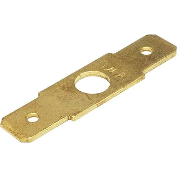 Auto elektroinstalace Nýt.konektor 6,3mm dvojitý rovný, mosaz, Ø otvoru 5,2mm, Balení 5000ks<br />Výrobce: IMP - 425866 5000