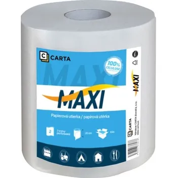 Papírový ručník Papírové utěrky CARTA Maxi 2 vrstvy, návin 115 m, 460 útržků, výška 20 cm, bal. 6 ks