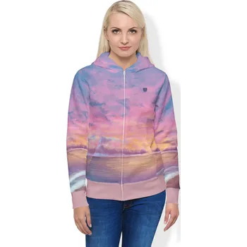 Dámská mikina UTOPY Dámská sportovní mikina See the Sea fullprint na zip Velikost: XXL