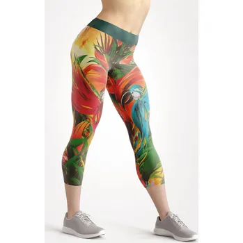 Dámské legíny UTOPY 3/4 Dámské sportovní legíny Birds Velikost: XS