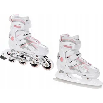 Brusle 2v1 Raven Pulse white/pink Velikost bruslí: EU 33-36, Typ nože: Dámský (se zoubky)