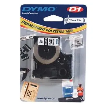 Pásek do tiskárny DYMO Originální páska D1 16959 12mm x 5.5m černý tisk/bílý podklad (S0718060) Pro tiskárny štítků DYMO