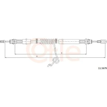 Lanko parkovací brzdy Tažné lanko, parkovací brzda COFLE 11.5679