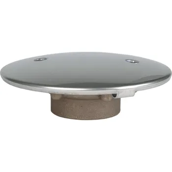 Podlahová výpust, napojení 2“ in, protivířivý kryt d= 168 mm.