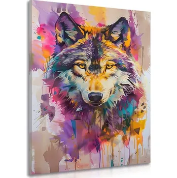 Obraz Dovido Obraz vlk s imitací malby