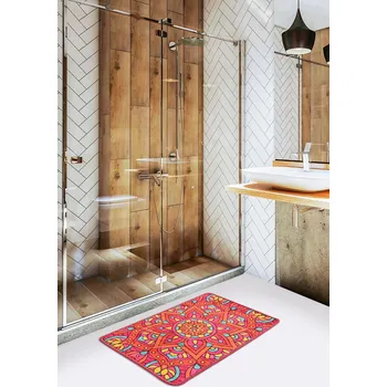 ASIR Koupelnová předložka MANDAL oranžová mandala