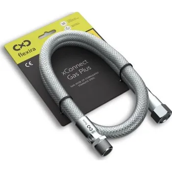 Plynová hadice Flexira XCONNECT GAS PLUS připojovací hadice R1/2"-RP1/2", 50cm, plynová, nerez