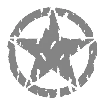 Samolepící dekorace SAMOLEPKA Hvězda Army 010 potrhaná (17 - šedá) NA AUTO, NÁLEPKA, FÓLIE, POLEP, TUNING, VLASTNÍ TEXT, TISK, AUTOSAMOLEPKY.cz, POLEPY, OBRÁZEK, LOGO, SAMOLEPKY