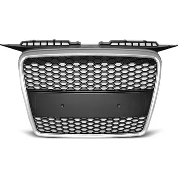 Tuning PŘEDNÍ MASKA BEZ ZNAKU RS-TYPE AUDI A3, 2005-2008, STŘÍBRNÝ MAT (GRAU26)