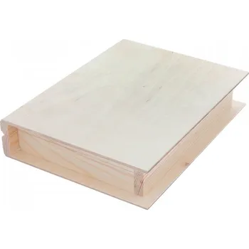 Úložný box Dřevotéka - Dřevěná krabička na knížku - přírodní dřevo 21x17 cm Dřevěná krabička na knížku - přírodní dřevo 21x17 cm