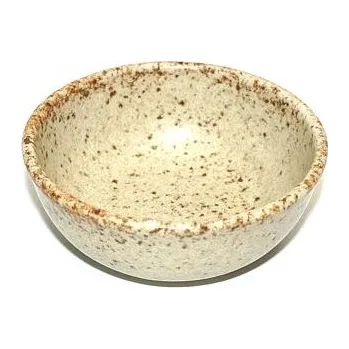 Čajovna Keramická miska na kužílky /béžová efekt. /hnědé tečky