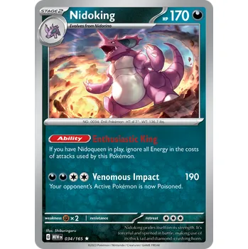 Karetní hra Nidoking 034/165 - Holo Stav karty: Near Mint