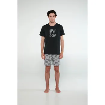 Pyžamo s krátkými rukávy pro muže Vamp, dark gray M i512_20611_102_3