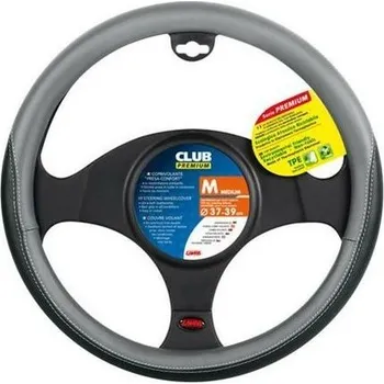 Potah volantu CLUB PREMIUM šedý, 37-39 cm